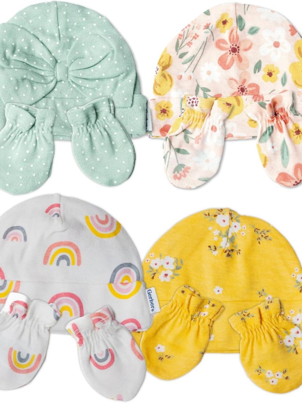 Baby Girls' Cap and Mitten Sets